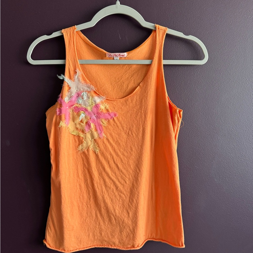 Anthropologie Orange Sleeveless Tank